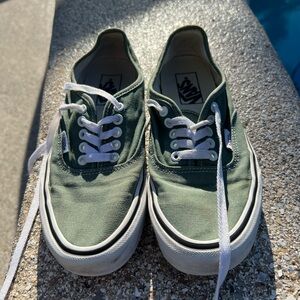 Vans Olive Canvas Sneakers